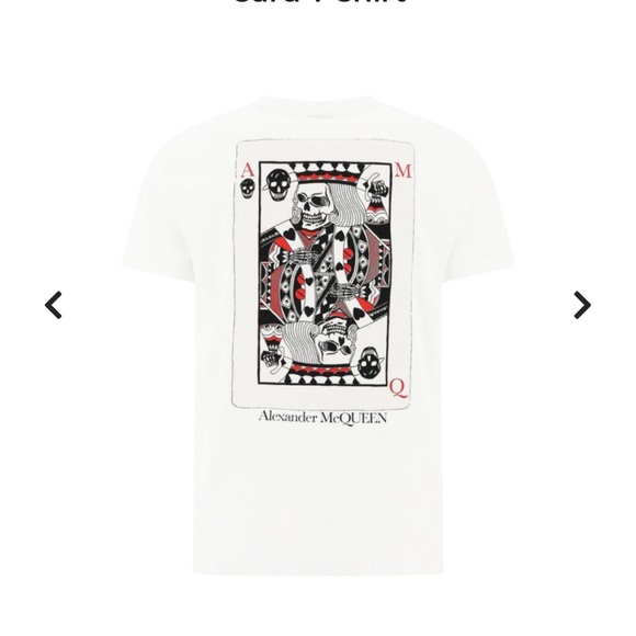 Men’s Alexander McQueen T-Shirt with Card Graphic - Picture 7 of 7
